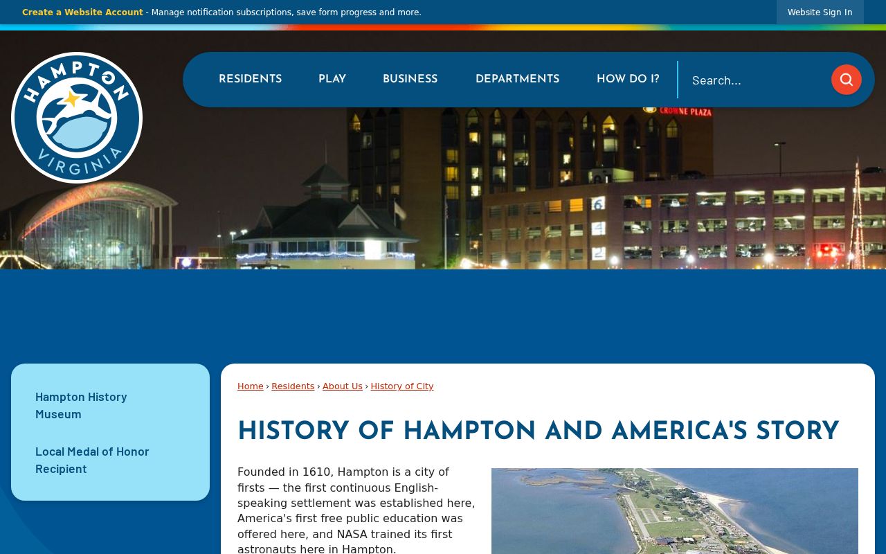 Hampton city history behind its modern criminal record system