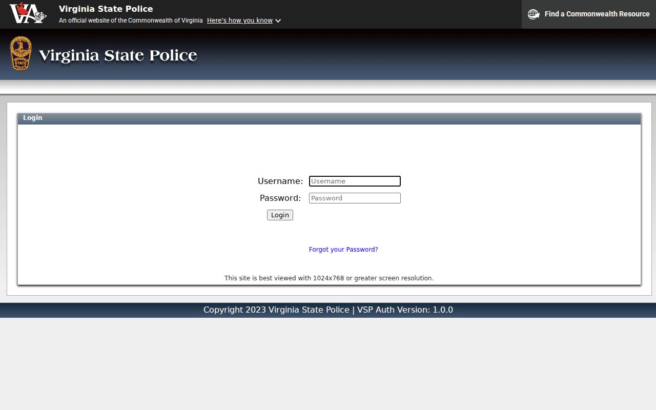 Hampton Virginia State Police SP-167 criminal history form generator